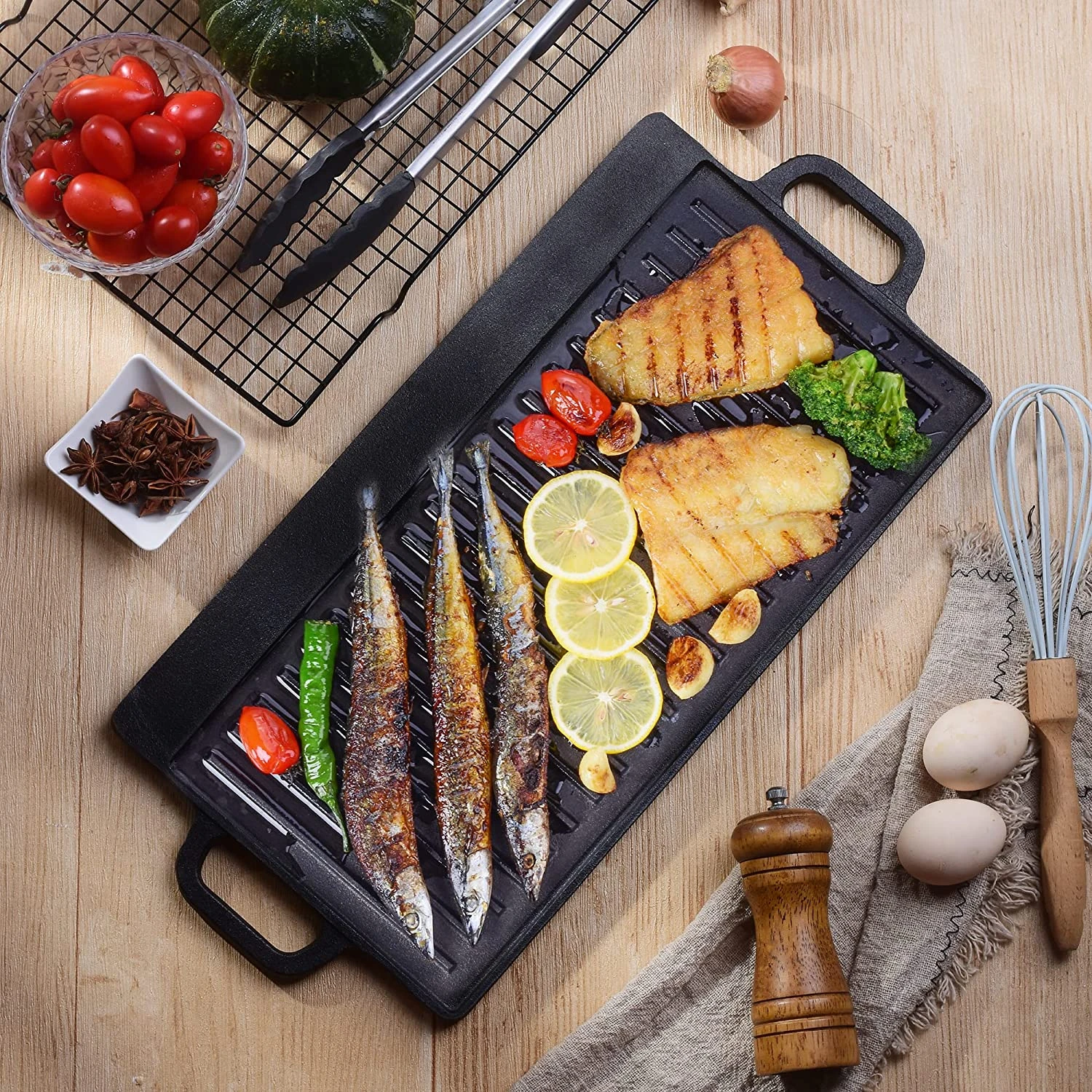 Enhance Your Grilling with Our Cast Iron Grill Griddles!