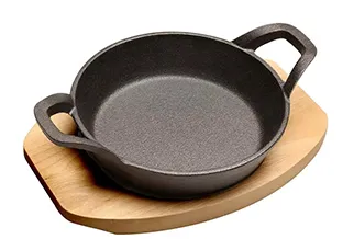 Wooden Handle Round Grill Press Cast Iron Grill Meat Press Maker Smash Burger Press