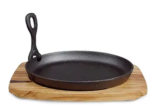 Cast Iron Mini Oval Serving Dish Non-Stick Cast Iron Mini Skillets Bakeware Serving Bowls