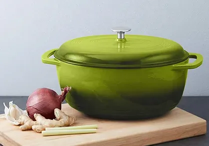 cast iron deep frying pan