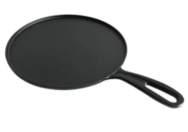 white cast iron skillet